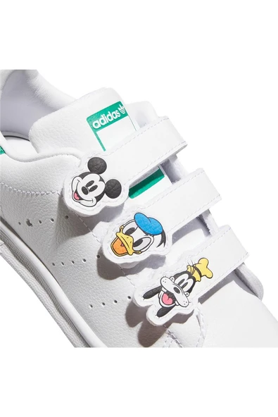 adidas Beyaz Unisex Çocuk   Sneaker STAN SMITH CF C JH7439 - Resim 8