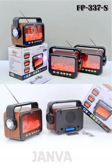 Şmineli Nostaljik Radyo Mp3 Çalar Usb Bt - 4