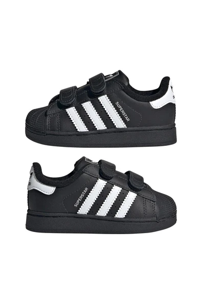 adidas Siyah Bebek   Sneaker SUPERSTAR II CF I JI3991 - Resim 10