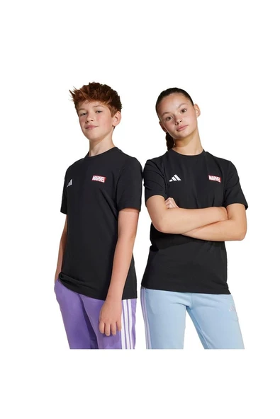adidas Unisex Çocuk  Siyah  T-shirt J MRVL SM GFX T JF3638 - Resim 7