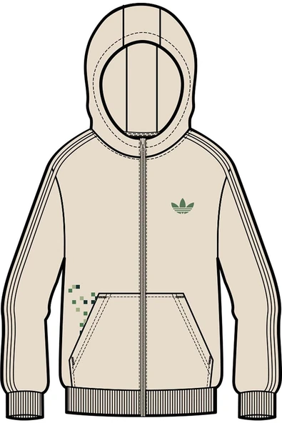 adidas Çocuk  Beyaz  Sweatshirt GFX FZ HOODIE JZ9932 - 2