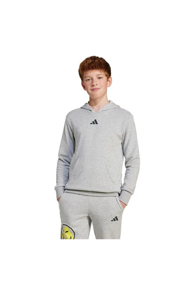 adidas Unisex Çocuk  Gri  Sweatshirt J SMI HOODIE JD3288 ürün görseli 1