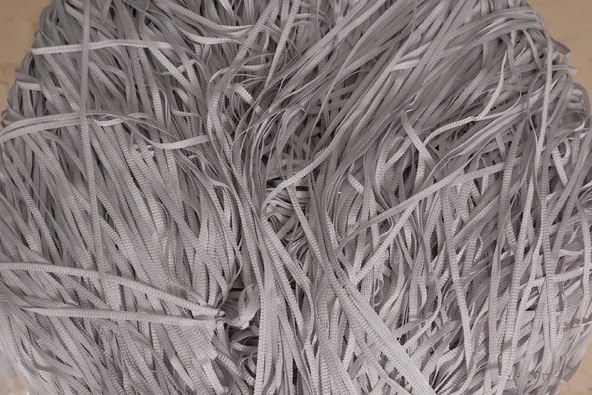 DÜZ İP GRİ RENK EN 100 CM BOY 280 CM HAZIR DÜĞMELERİ DİKİLMİŞ İP PERDE - Resim 3