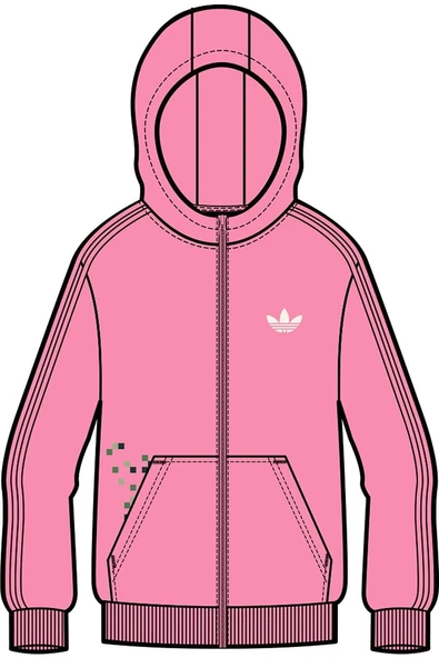 adidas Çocuk  Pembe  Sweatshirt GFX FZ HOODIE JZ9933 ürün görseli 1