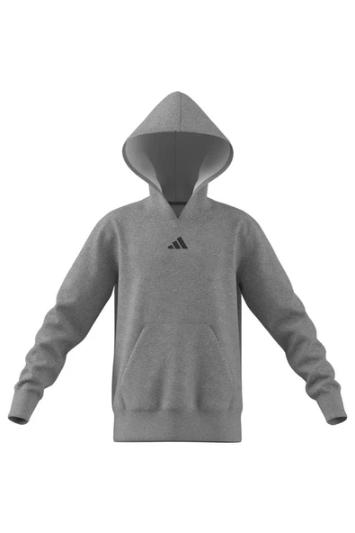 adidas Unisex Çocuk  Gri  Sweatshirt J SMI HOODIE JD3288 - Resim 11