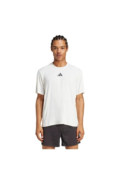 adidas Erkek  Beyaz  T-shirt D4T INT. TEE JE5746 - Resim 9