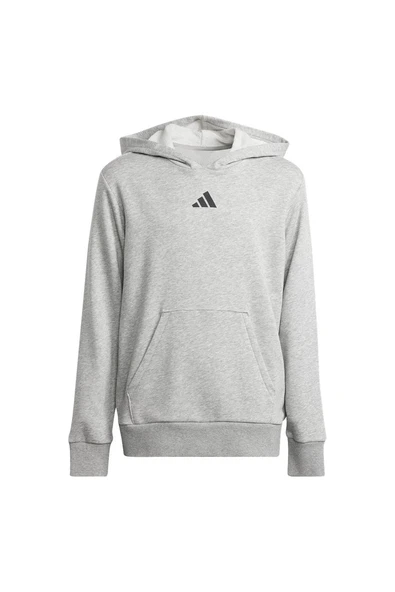 adidas Unisex Çocuk  Gri  Sweatshirt J SMI HOODIE JD3288 - Resim 8