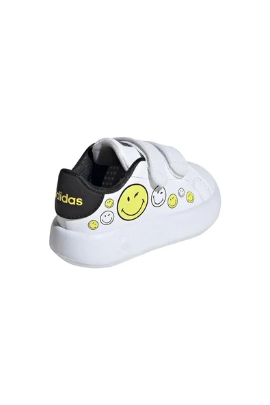 adidas Bebek  Beyaz  Yürüyüş Ayakkabısı ADVANTAGE SMILEY CF I IH6257 - Resim 7