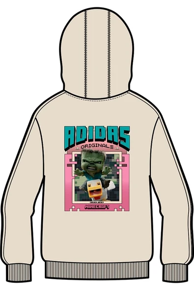adidas Çocuk  Beyaz  Sweatshirt GFX FZ HOODIE JZ9932 - 4