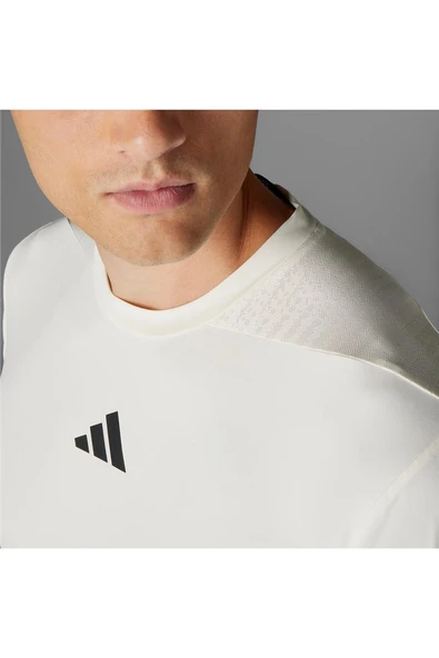 adidas Erkek  Beyaz  T-shirt D4T INT. TEE JE5746 - Resim 5