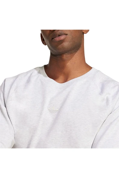 adidas Gri Erkek   T-shirt P ESS TEE JD3275 - Resim 5