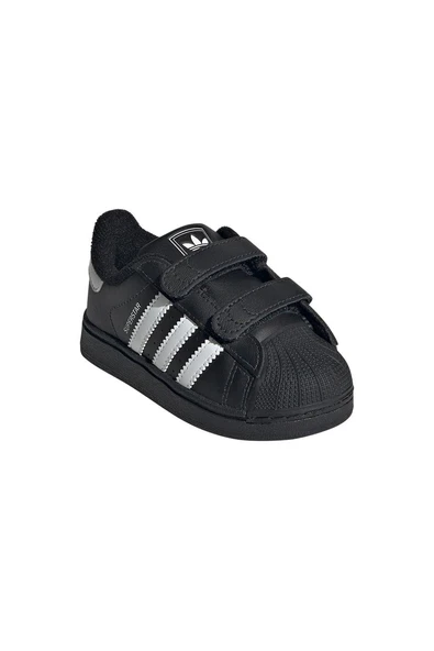 adidas Siyah Bebek   Sneaker SUPERSTAR II CF I JI3991 - Resim 6