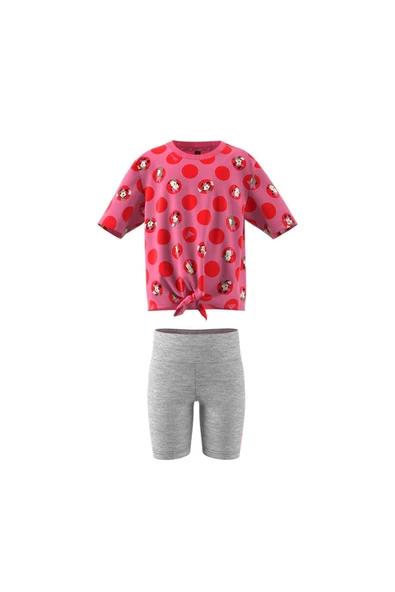 adidas Çocuk  Pembe  Eşofman LG DY MI T SET JF3646 - 9
