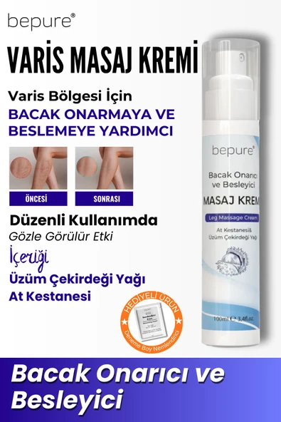 Varis Bölgesi Için Bacak Onarmaya Yardımcı Ve Besleyici Varis Masaj Kremi 100 ml - 2