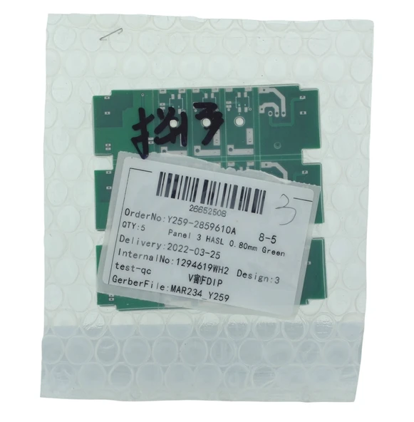Panel 3 HASL 0.80mm Yeşil 8-5 Internal No:1294619WH2 Desing:3