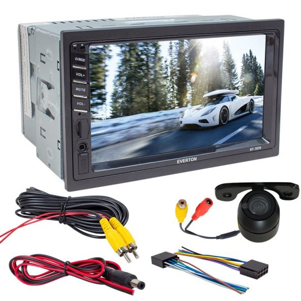 Everton RT-7070 7 İnç Tft Usb-SD-Bluetooth Özellikli Geri Vites Kameralı Double DIN Oto Teyp - 1