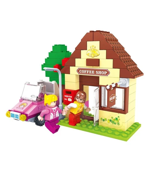 Asya Fairy Land 123 Parça Lego Coffe Shop Seti 0131-24405 - Resim 2