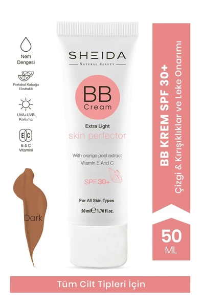 Bb Cream Mükemmel Kapatıcık Kırışıklık Karşıtı Ton Eşitleyici Spf30 Mat Bb Krem - Dark