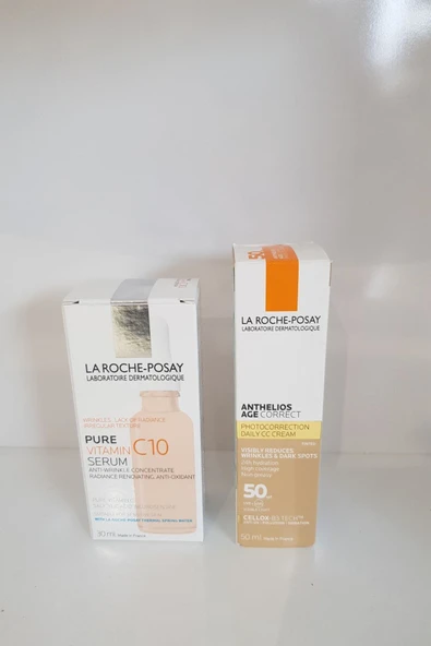 La Roche-posay Pure Vıtamın C10 Serum 30ml+anthelıos Age Correct Tınted 50ml Şifadepocum