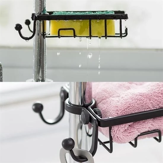 By Nevser® Paslanmaz Çelik Mutfak Banyo Musluğuna Sabitlenebilir Sabunluk - 4