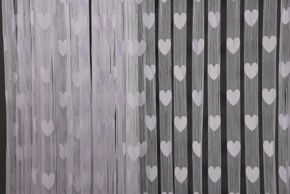 KALPLİ MODEL BEYAZ RENK EN 180 CM BOY 280 CM HAZIR İP PERDE ürün görseli