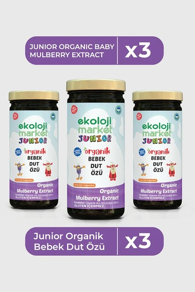 Organik Bebek Dut Özü 290 Gr 3 lü Paket Organic Baby Mulberry Extract 290 Gr 3 Pack