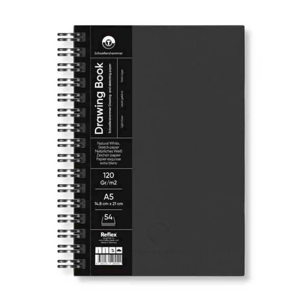 Schoellershammer Drawing Pad Siyah Sert Kapak Çizim Defteri 120 gr A5 54 Yaprak ürün görseli 1
