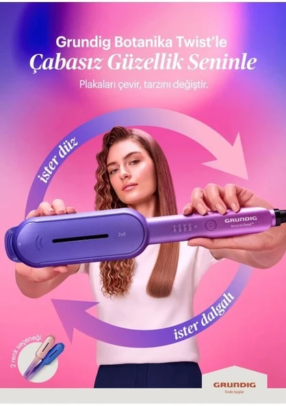 Grundig HS 8330 Botanika Twist 2in1 Saç Düzleştirici ve Wag Maşası - 5