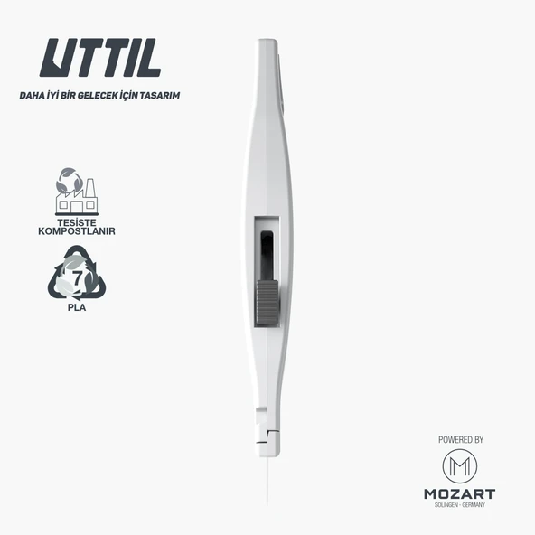 UTTIL AURA NATURA PRUK06-AN KOMPOSTLANABİLİR Vidasız Gövdeli Oto-Geri Çekmeli Maket Bıçağı - 4
