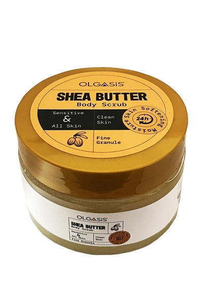 Shea Butter Body Scrub 250ml -İnce Granül Hassas Ciltlere Ölü Deri Gideren Deniz Tuzu Vücut Peelingi - 2