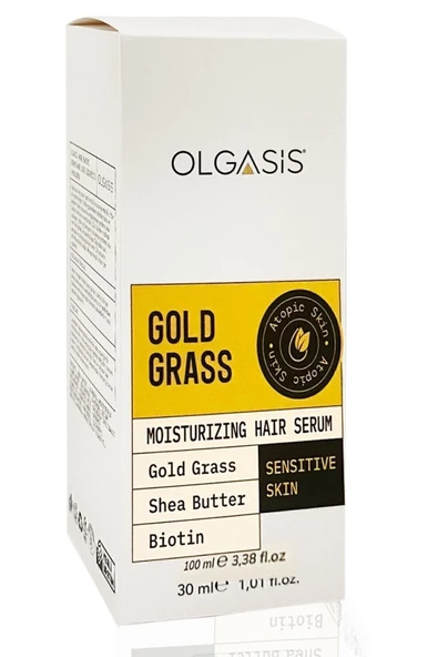 Gold Grass Hair Serum - Kepek & Sedef Karşıtı Saç Derisi Bakımı - Biotin & Altın Otu & Shea Butter - 2