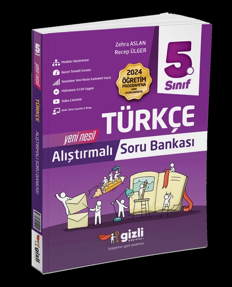 Gizli Yayınları 5. Sınıf Türkçe Konu Anlatımlı Alıştırmalı Soru Bankası