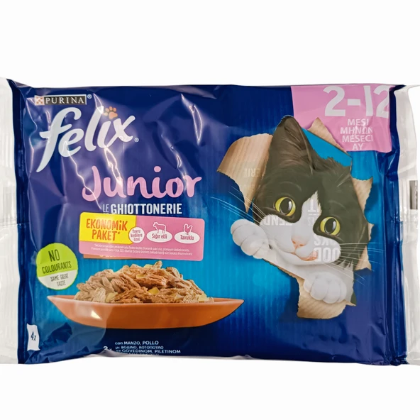 Felix junior 4lü ekonomik paket (4x85 gr)