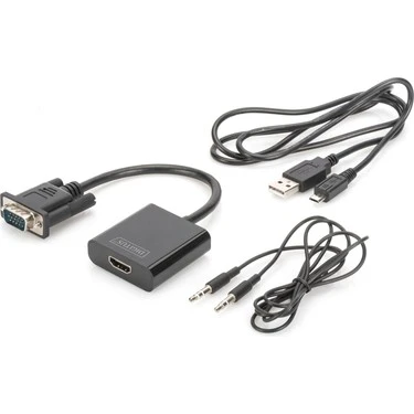 Digitus DA-70473 VGA-Hdmı + Ses 3.5mm Jak Full HD Çevirici