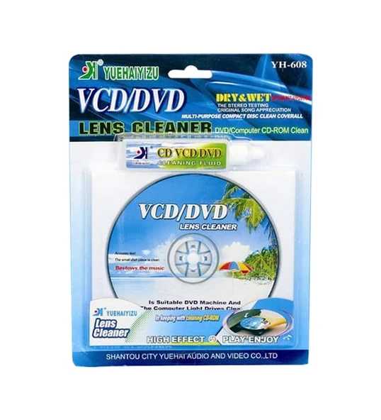 Yuehaiyizu YH-608 VCD/DVD/CD ROM Makinesini Kuru ve Islak Lens Temizleyici