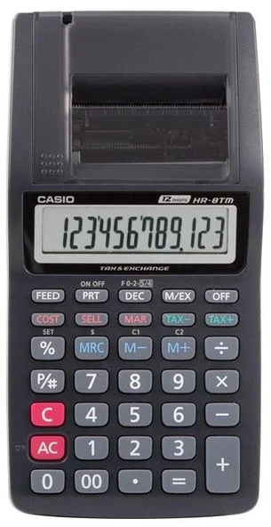 Casio HR-8TM-BK Şeritli Hesap Makinası - 2
