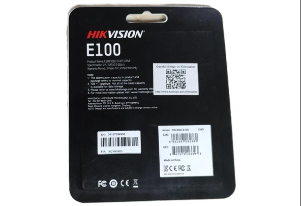 Hıkvısıon 128GB E100 550/430MBS 2,5" SSD - 4