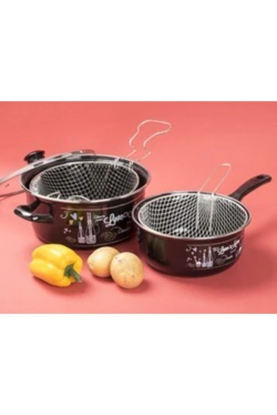 Tantitoni Love Menu Kızartma Tenceresi 24 Cm - 2