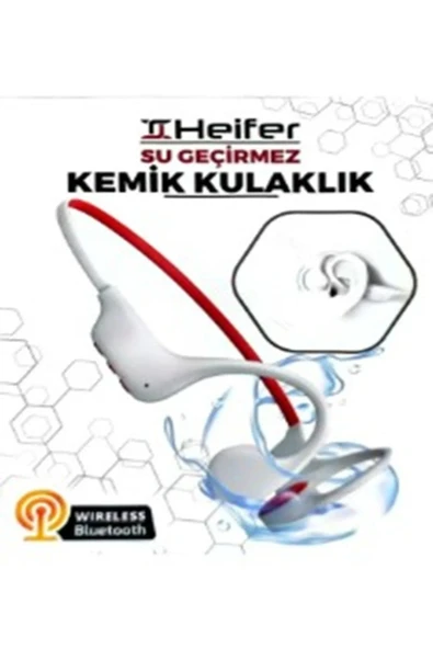 Heifer Kemik İletimli Bluetoothlu Kablosuz Kulaklık Siyah / Beyaz - 5