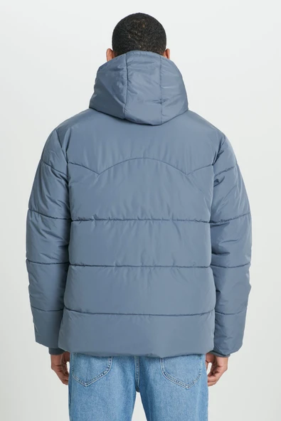 Riders by Lee  Kapüşonlu Regular Fit Mavi Erkek Şişme Mont L88BNYA66M - LEE - MAVİ - S - Resim 5