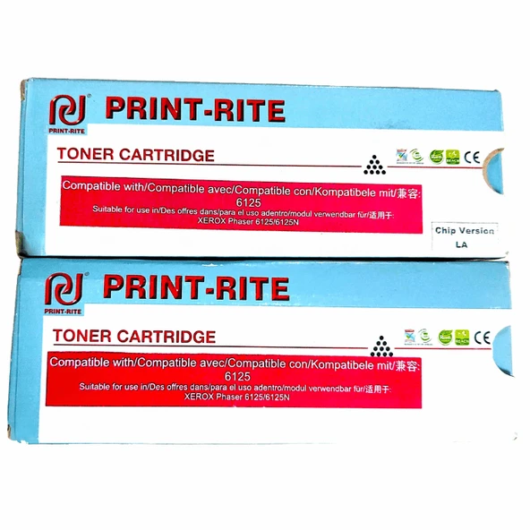 Print-Rite Xerox Pheaser 6125 / 6125N Toner Kartüş Kırmızı/Magenta