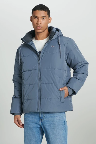 Riders by Lee  Kapüşonlu Regular Fit Mavi Erkek Şişme Mont L88BNYA66M - LEE - MAVİ - S - Resim 2