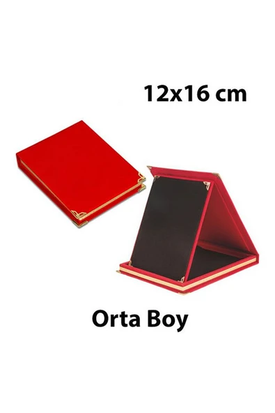 Kırmızı Kadife Plaket - Metalsiz Boş Plaket - 2