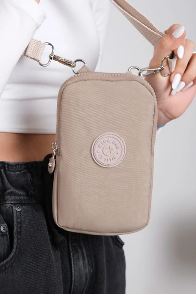 M 226 Mega Bag Krinkıl Kumaş Unisex Küçük Omuz Çantası, Telefonluk - 5
