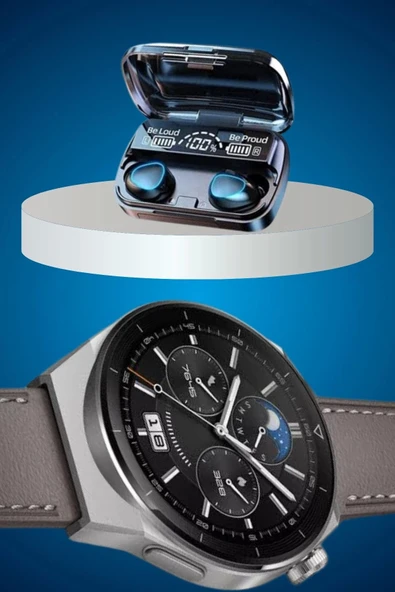 İkili Set Akıllı Saat Ve Bluetooth Kulaklık Kablosuz Uzun Pil Ömrü Spor Modları - 5