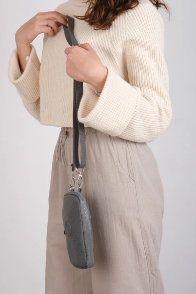 M 226 Mega Bag Krinkıl Kumaş Unisex Küçük Omuz Çantası, Telefonluk - 9