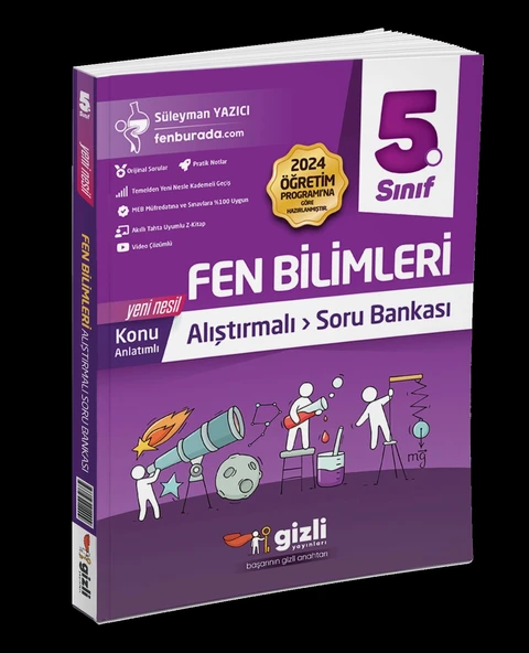 Gizli Yayınları 5. Sınıf Fen Bilimleri Konu Anlatımlı Alıştırmalı Soru Bankası