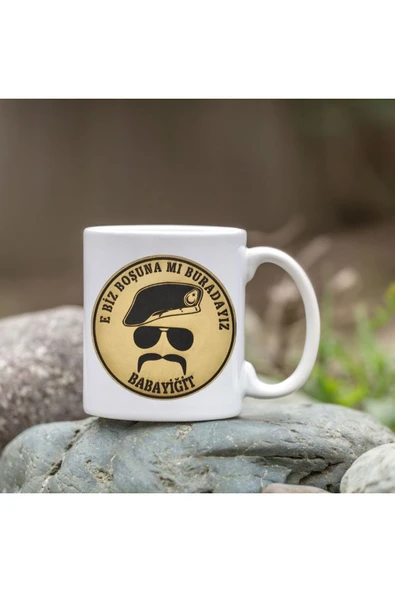 Özcan Tasarım E Biz Boşuna Mı Buradayız Bardağı - Babayiğit Bardağı ürün görseli