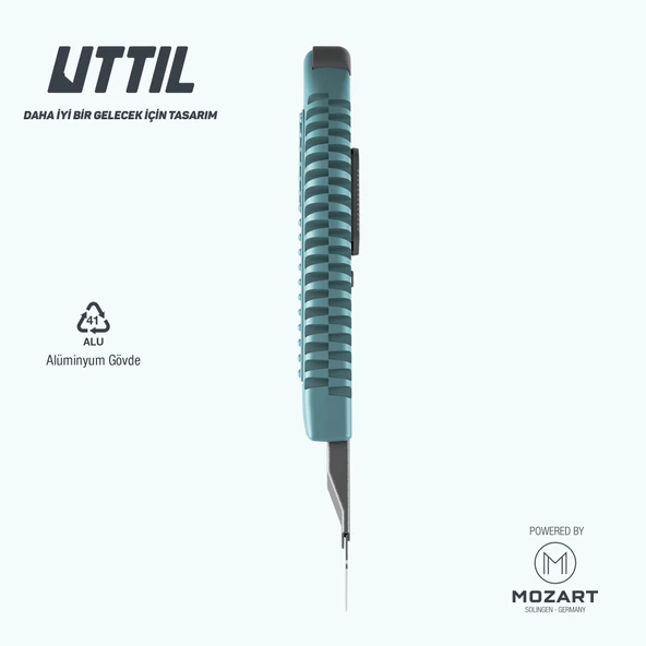UTTIL NMUK04 Alüminyum Döküm Gövdeli 18 mm Maket Bıçağı - 4