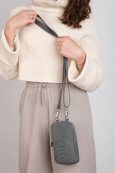 M 226 Mega Bag Krinkıl Kumaş Unisex Küçük Omuz Çantası, Telefonluk - 8